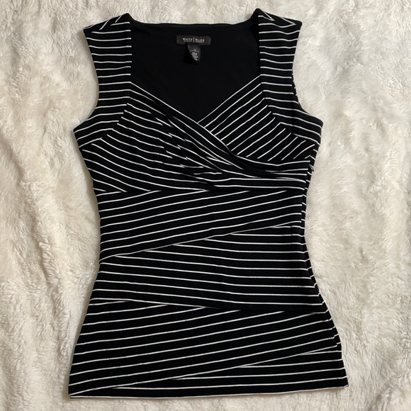 White House Black Market Striped Tank - Picture 1 of 6